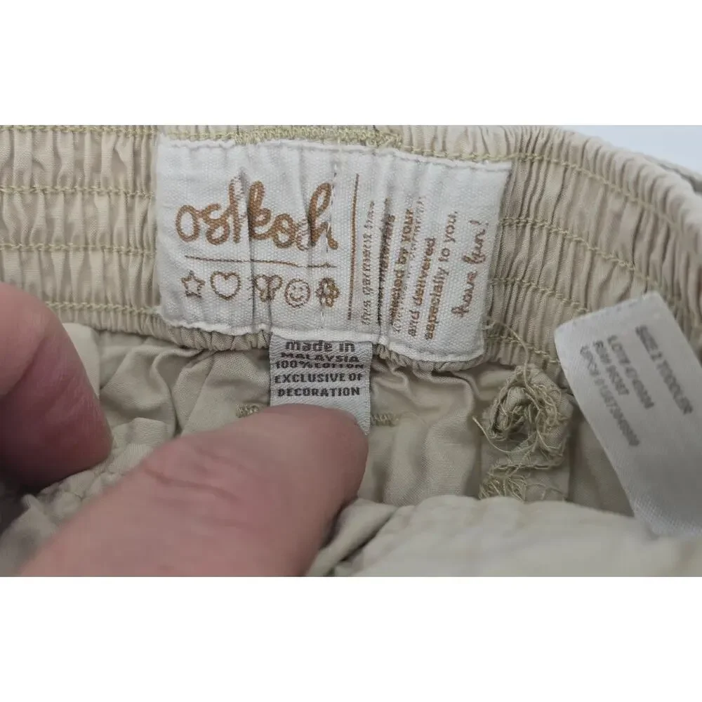 Vintage OshKosh B’gosh Y2K Fairycore/Cotragecore Cargo‎ Capris 2T  Embroidered